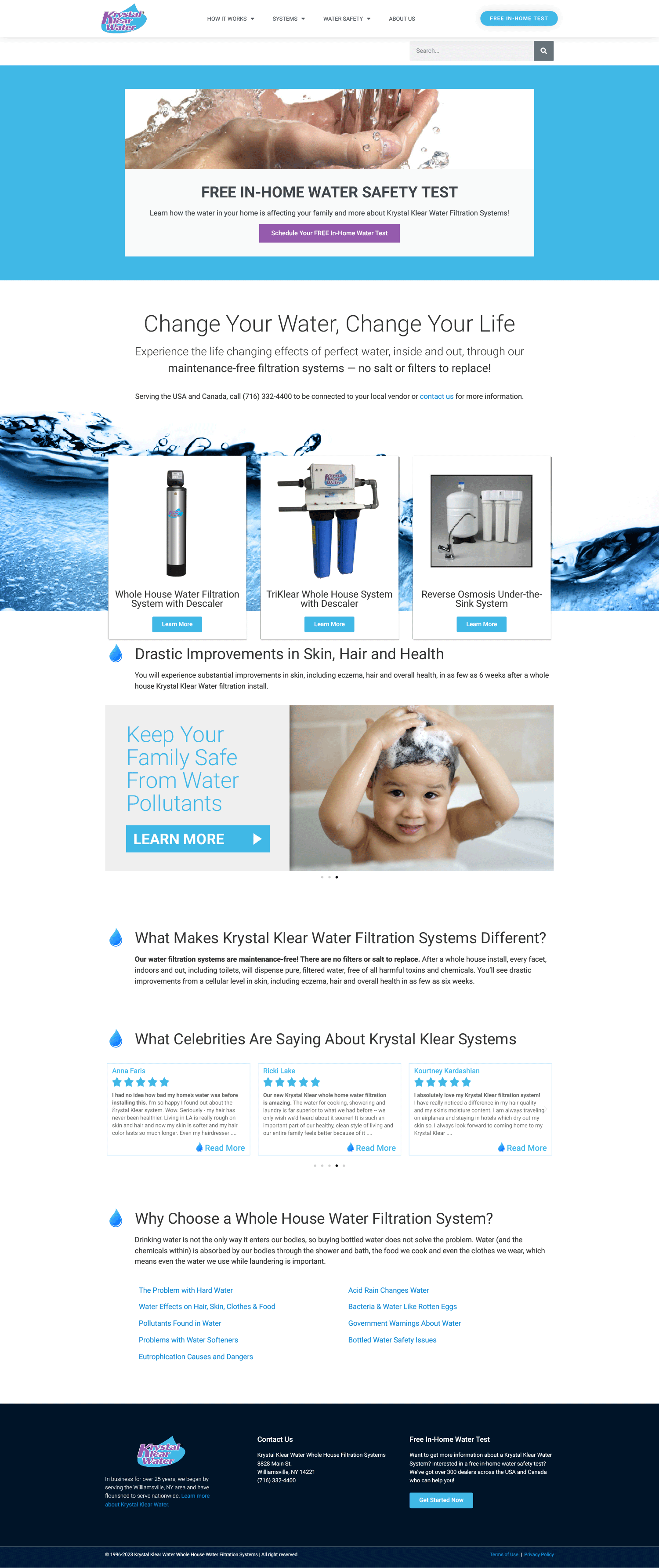 Krystal Klear Water WordPress Redesign